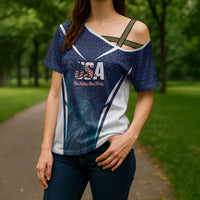 United States 2026 Soccer Custom Cross Shoulder Shirt Go USA One Nation One Team