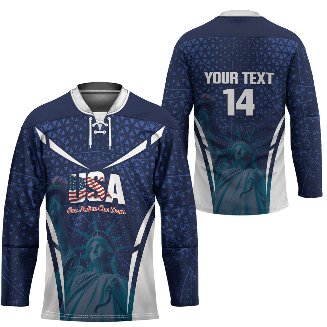 United States 2026 Soccer Custom Hockey Jersey Go USA One Nation One Team
