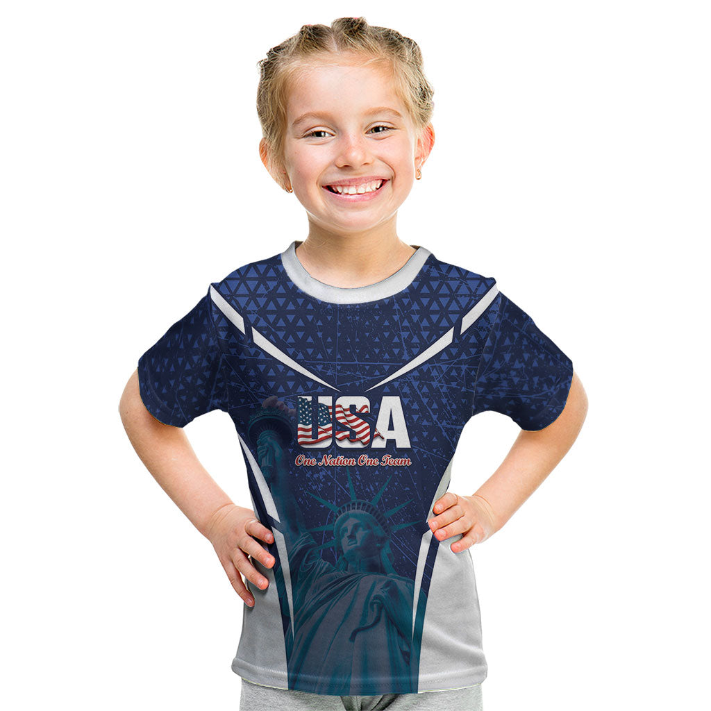 United States 2026 Soccer Custom Kid T Shirt Go USA One Nation One Team