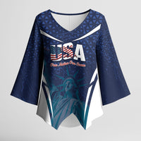 United States 2026 Soccer Custom Kimono Sleeve Blouse Go USA One Nation One Team
