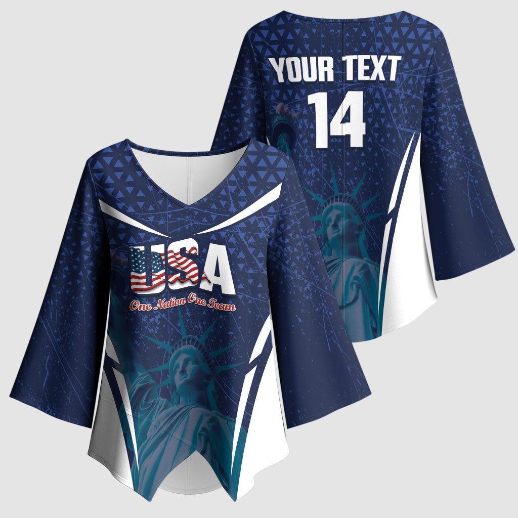 United States 2026 Soccer Custom Kimono Sleeve Blouse Go USA One Nation One Team