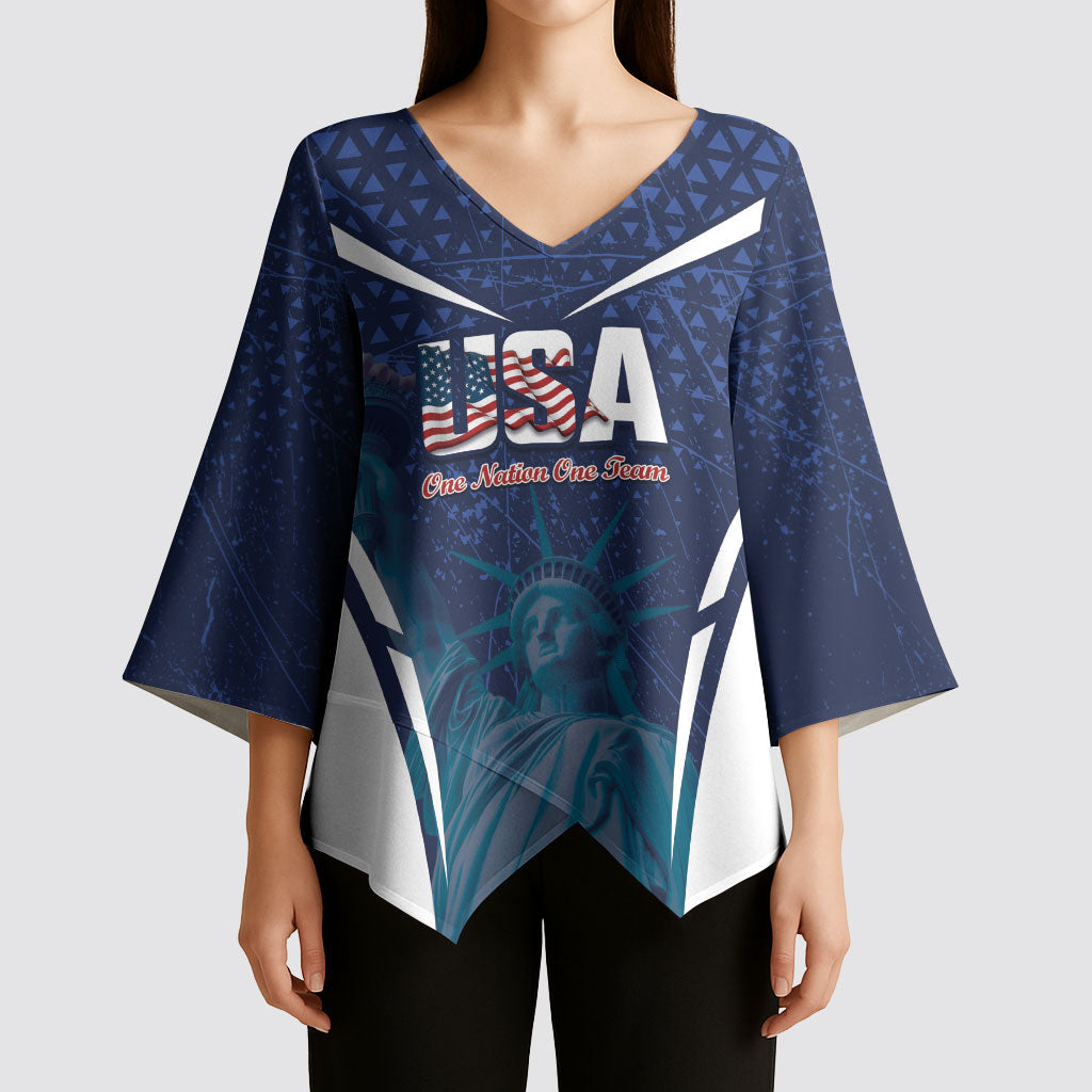 United States 2026 Soccer Custom Kimono Sleeve Blouse Go USA One Nation One Team