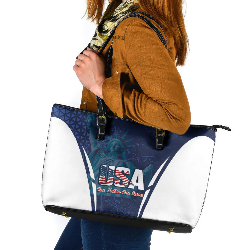 United States 2026 Soccer Leather Tote Bag Go USA One Nation One Team