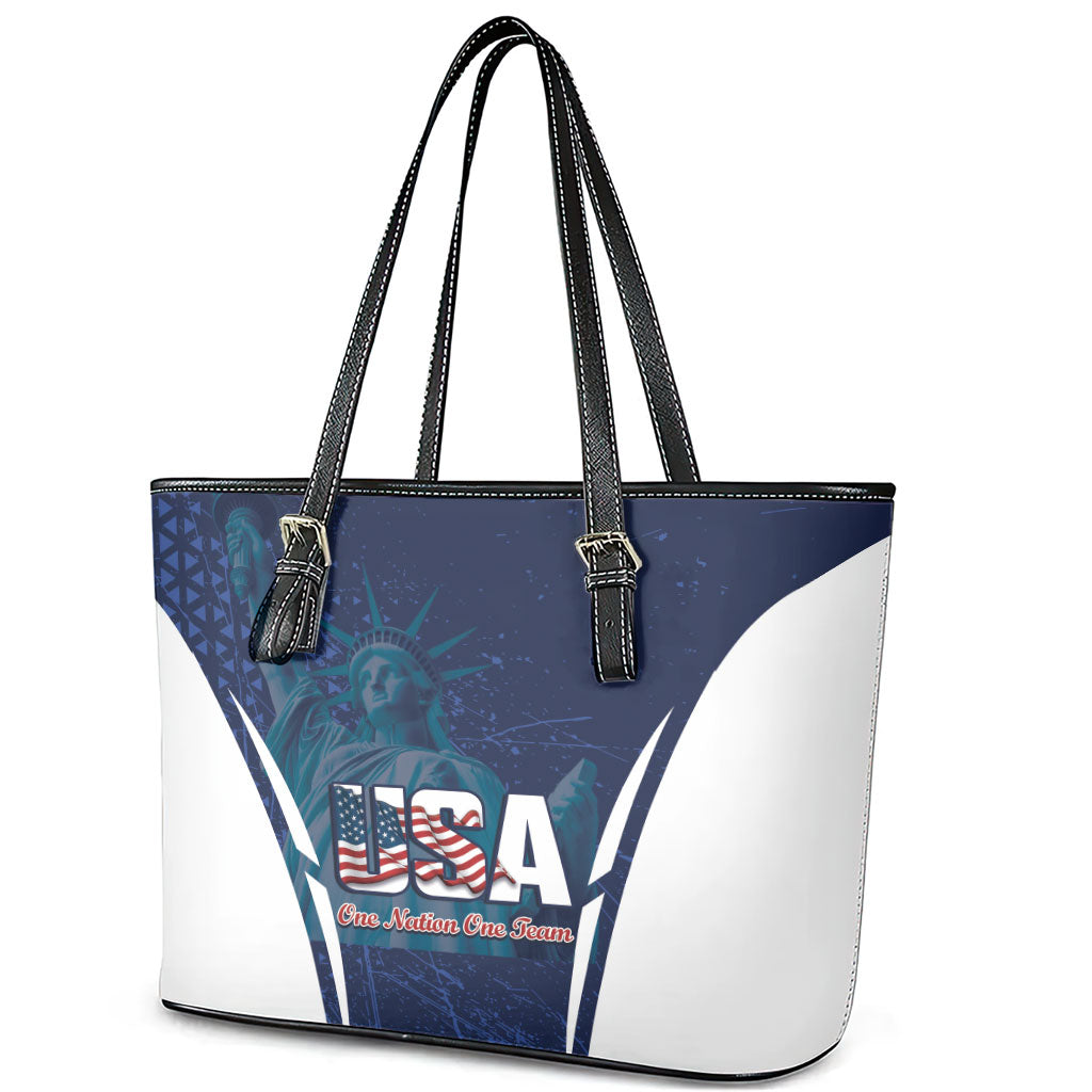 United States 2026 Soccer Leather Tote Bag Go USA One Nation One Team