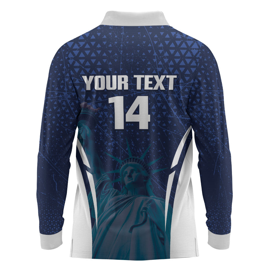United States 2026 Soccer Custom Long Sleeve Polo Shirt Go USA One Nation One Team