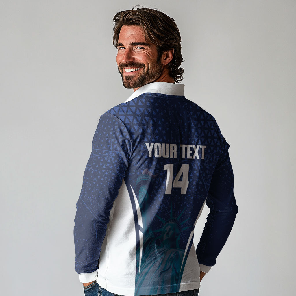 United States 2026 Soccer Custom Long Sleeve Polo Shirt Go USA One Nation One Team