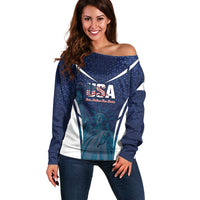 United States 2026 Soccer Custom Off Shoulder Sweater Go USA One Nation One Team