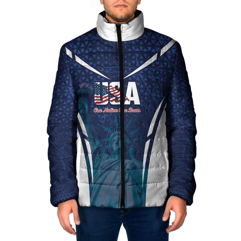 United States 2026 Soccer Custom Padded Jacket Go USA One Nation One Team
