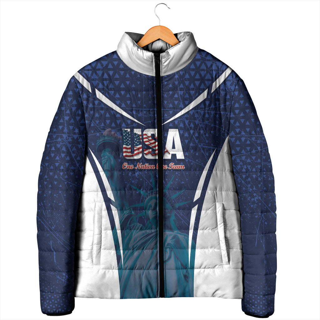 United States 2026 Soccer Custom Padded Jacket Go USA One Nation One Team
