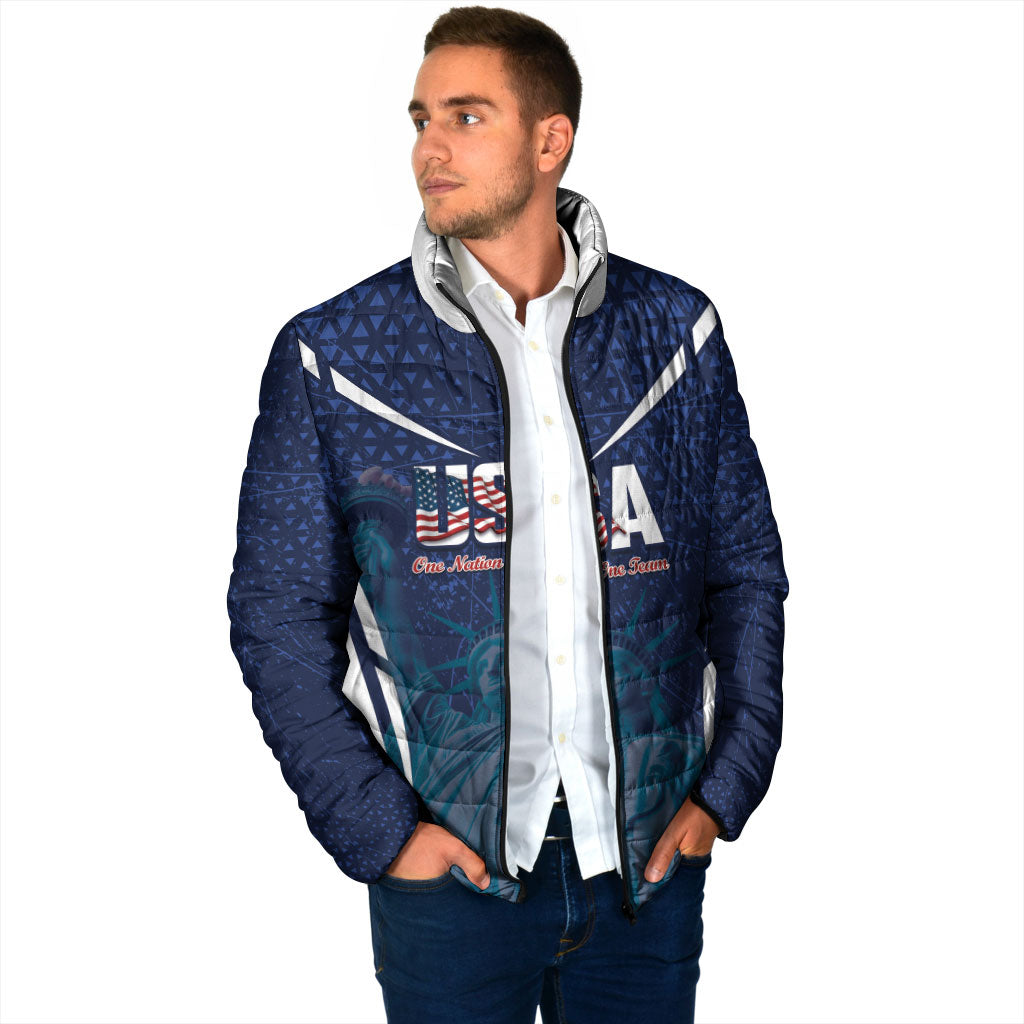 United States 2026 Soccer Custom Padded Jacket Go USA One Nation One Team