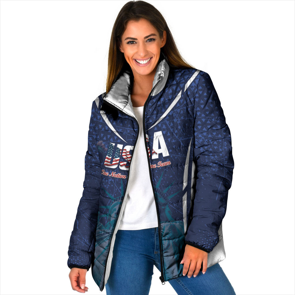 United States 2026 Soccer Custom Padded Jacket Go USA One Nation One Team