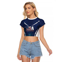 United States 2026 Soccer Custom Raglan Cropped T Shirt Go USA One Nation One Team