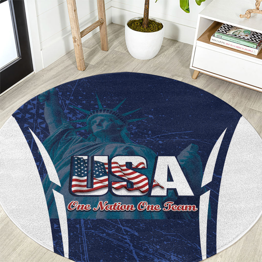 United States 2026 Soccer Round Carpet Go USA One Nation One Team