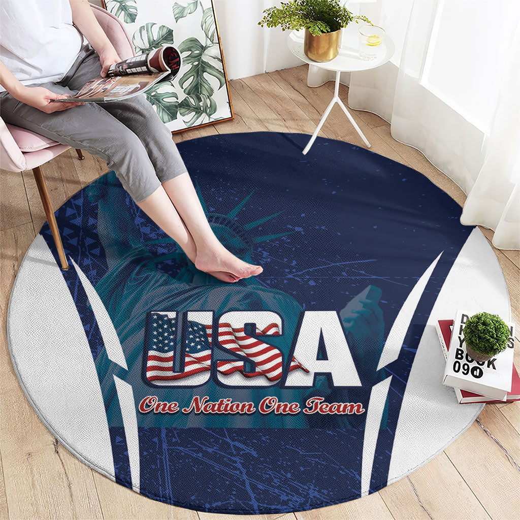 United States 2026 Soccer Round Carpet Go USA One Nation One Team