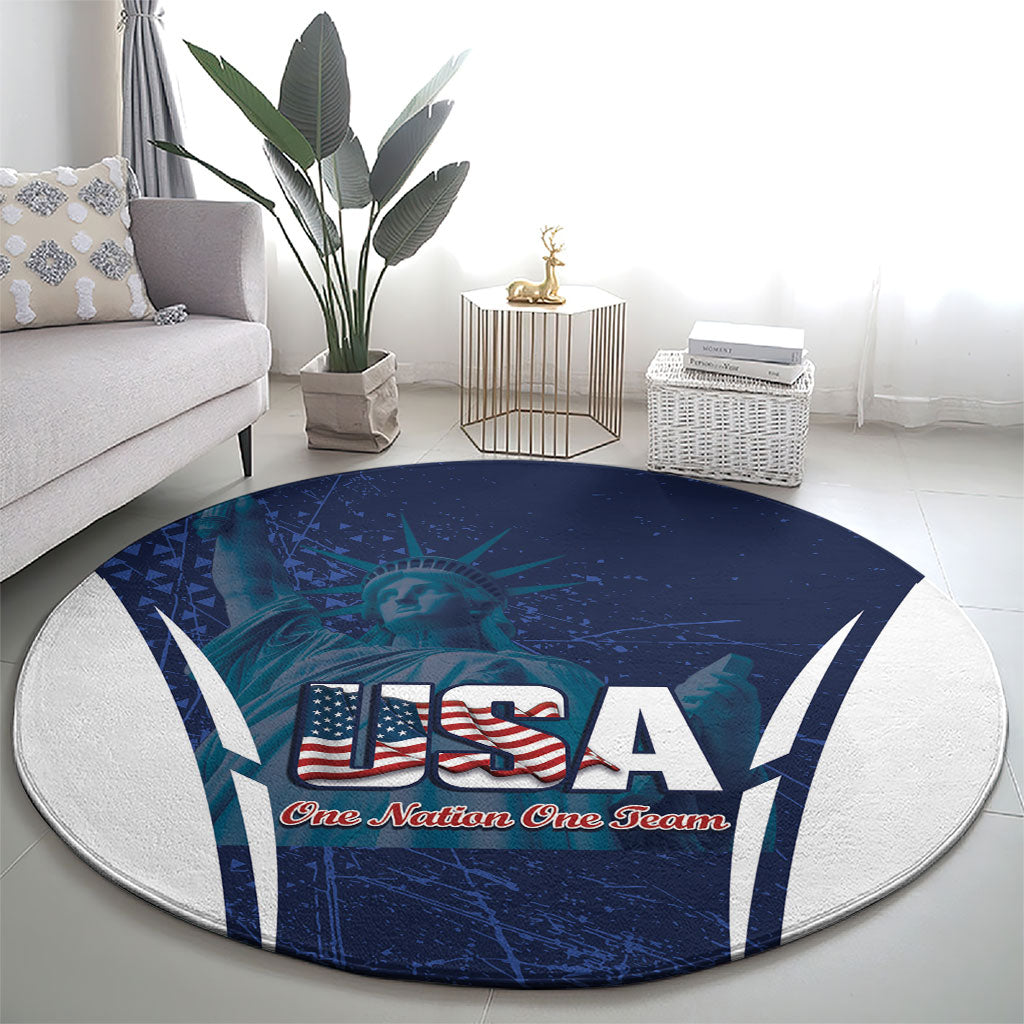 United States 2026 Soccer Round Carpet Go USA One Nation One Team
