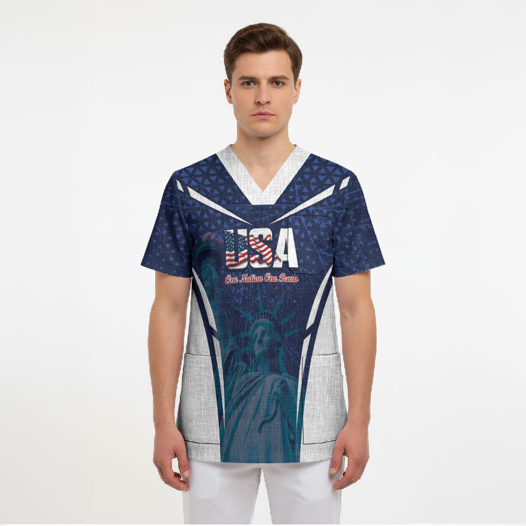 United States 2026 Soccer Custom Scrub Top Go USA One Nation One Team