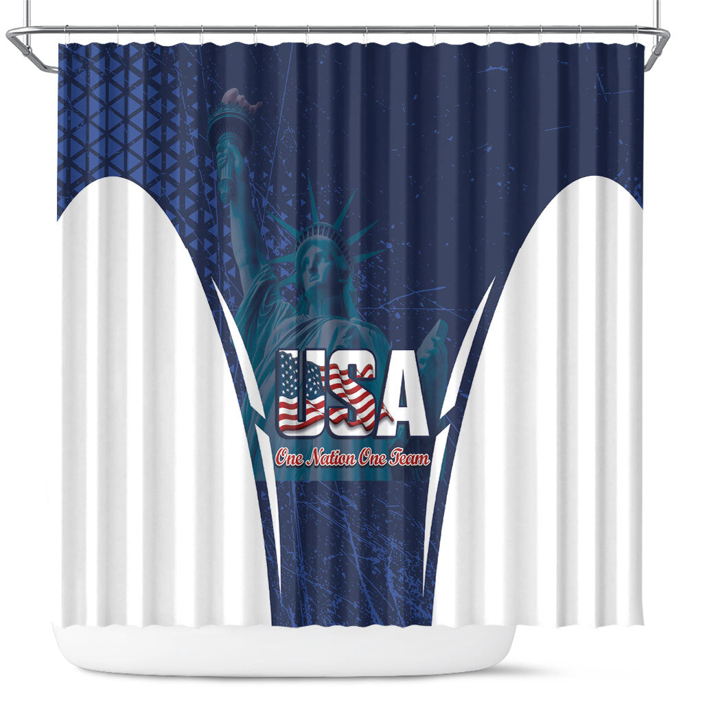 United States 2026 Soccer Shower Curtain Go USA One Nation One Team
