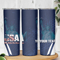 United States 2026 Soccer Custom Skinny Tumbler Go USA One Nation One Team