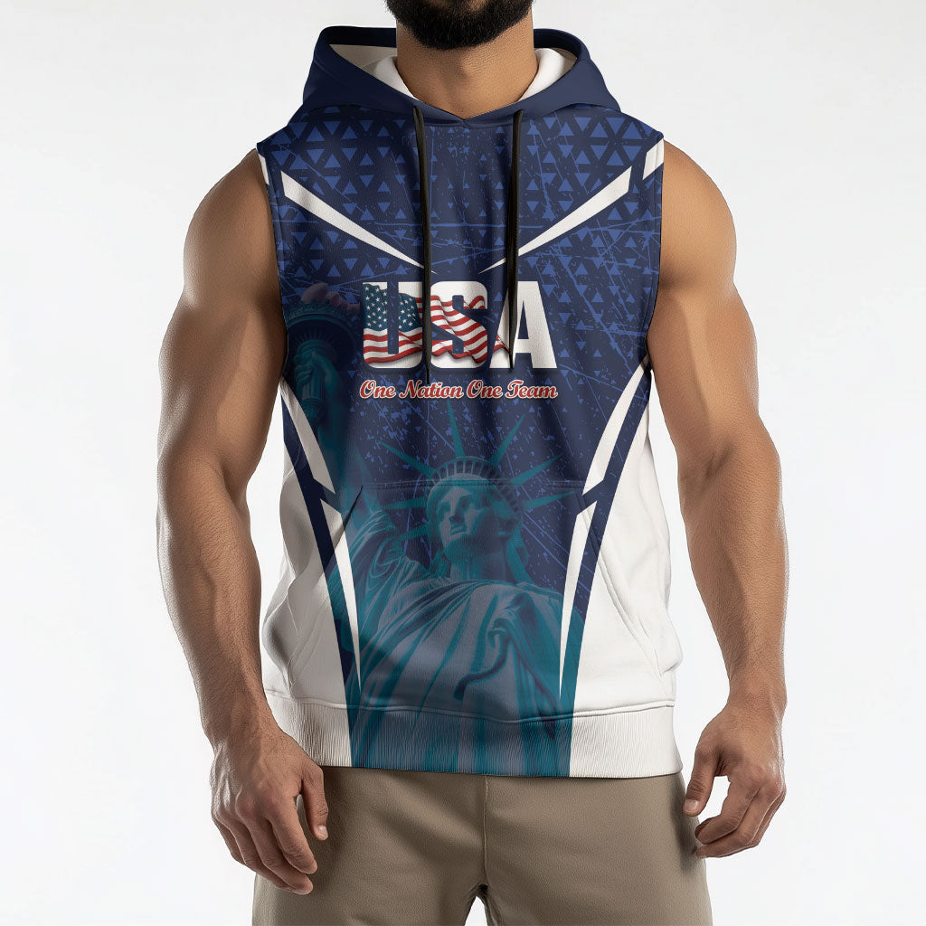 United States 2026 Soccer Custom Sleeveless Hoodie Go USA One Nation One Team