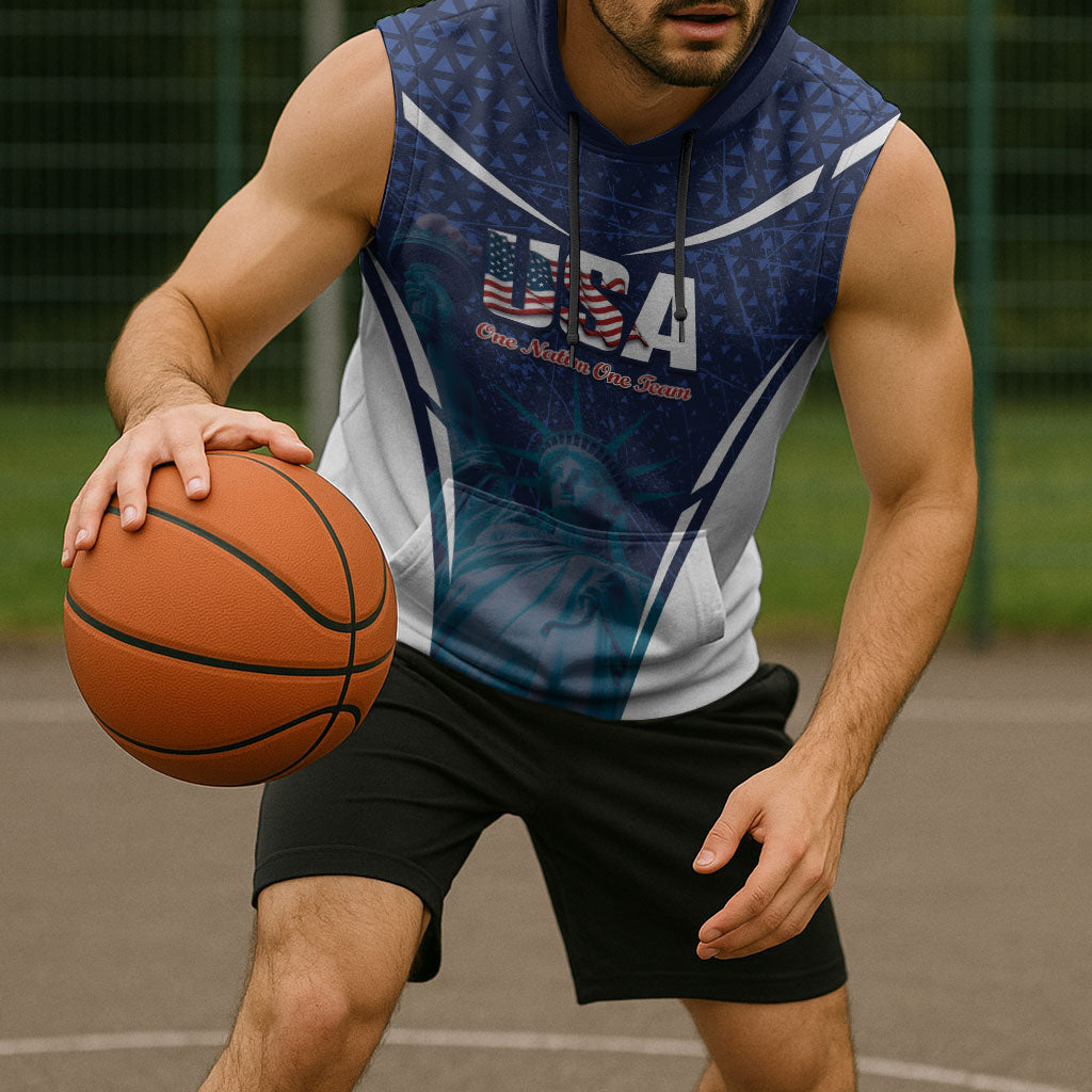 United States 2026 Soccer Custom Sleeveless Hoodie Go USA One Nation One Team