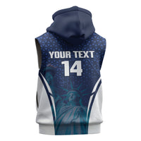 United States 2026 Soccer Custom Sleeveless Zip Hoodie Go USA One Nation One Team