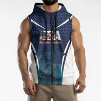 United States 2026 Soccer Custom Sleeveless Zip Hoodie Go USA One Nation One Team