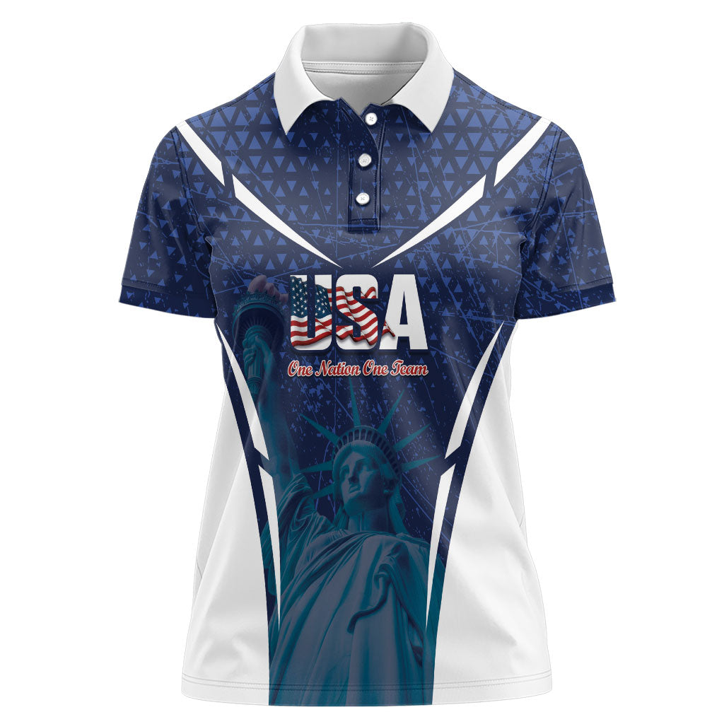 United States 2026 Soccer Custom Women Polo Shirt Go USA One Nation One Team