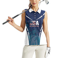 United States 2026 Soccer Custom Women Sleeveless Polo Shirt Go USA One Nation One Team