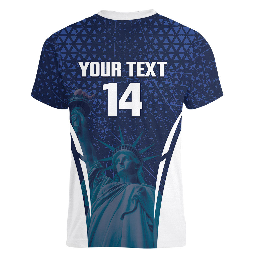 United States 2026 Soccer Custom Women V-Neck T-Shirt Go USA One Nation One Team