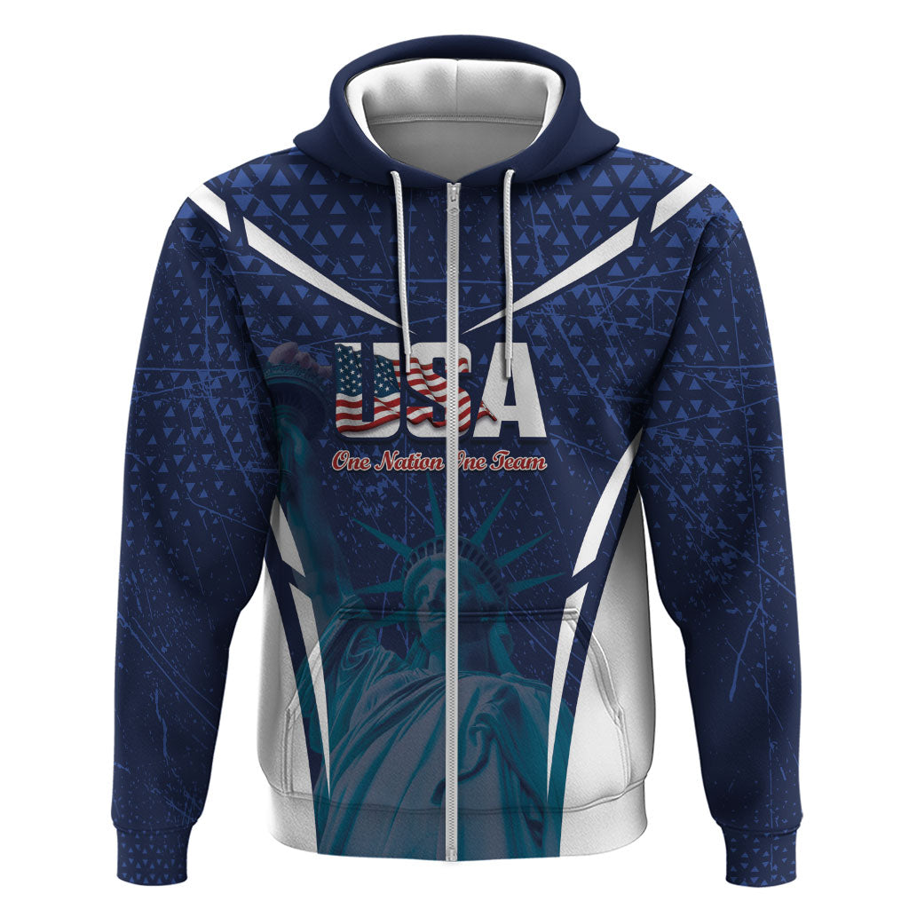 United States 2026 Soccer Custom Zip Hoodie Go USA One Nation One Team