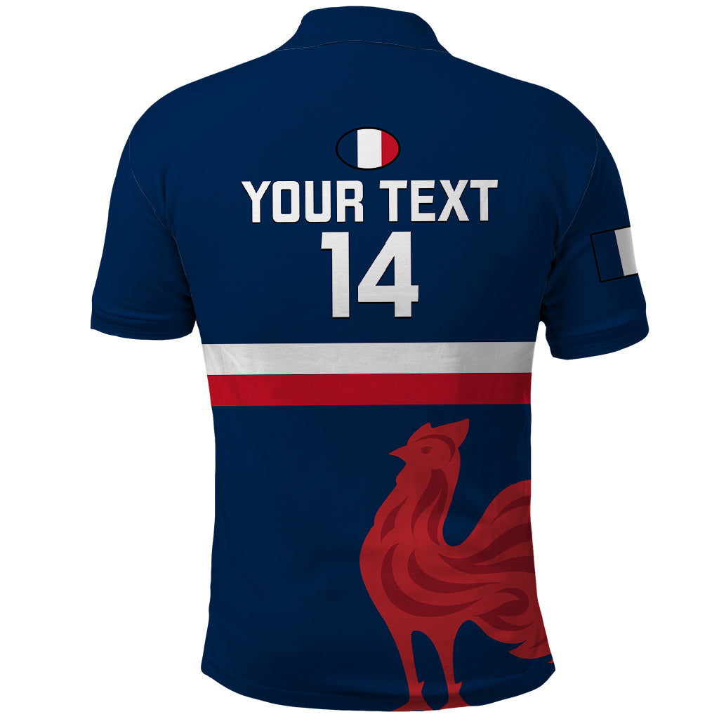 Personalised France Rugby Polo Shirt 2023 Allez Les Bleus World Cup - Wonder Print Shop