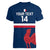 Personalised France Rugby Women V Neck T Shirt 2023 Allez Les Bleus World Cup - Wonder Print Shop