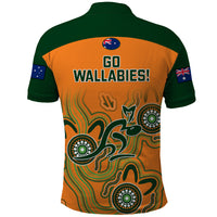 Australia Rugby Polo Shirt 2023 Go Wallabies Aboriginal World Cup - Wonder Print Shop