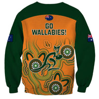 Australia Rugby Sweatshirt 2023 Go Wallabies Aboriginal World Cup - Wonder Print Shop