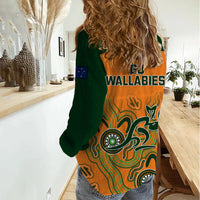 Australia Rugby Women Casual Shirt 2023 Go Wallabies Aboriginal World Cup - Wonder Print Shop