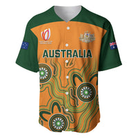 Personalised Australia Rugby Baseball Jersey 2023 Go Wallabies Aboriginal World Cup - Wonder Print Shop