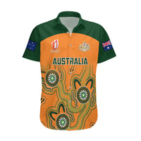 Personalised Australia Rugby Hawaiian Shirt 2023 Go Wallabies Aboriginal World Cup - Wonder Print Shop