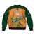 Personalised Australia Rugby Sleeve Zip Bomber Jacket 2023 Go Wallabies Aboriginal World Cup - Wonder Print Shop