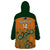 Personalised Australia Rugby Wearable Blanket Hoodie 2023 Go Wallabies Aboriginal World Cup - Wonder Print Shop