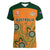 Personalised Australia Rugby Women V Neck T Shirt 2023 Go Wallabies Aboriginal World Cup - Wonder Print Shop