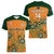 Personalised Australia Rugby Women V Neck T Shirt 2023 Go Wallabies Aboriginal World Cup - Wonder Print Shop