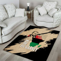 Marcus Garvey Day Area Rug UNIA Flag Mix African Map - Wonder Print Shop
