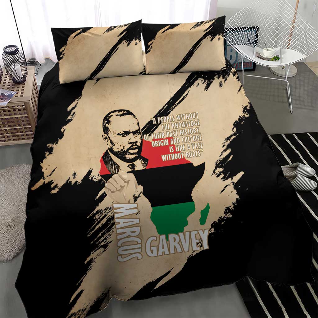 Marcus Garvey Day Bedding Set UNIA Flag Mix African Map - Wonder Print Shop
