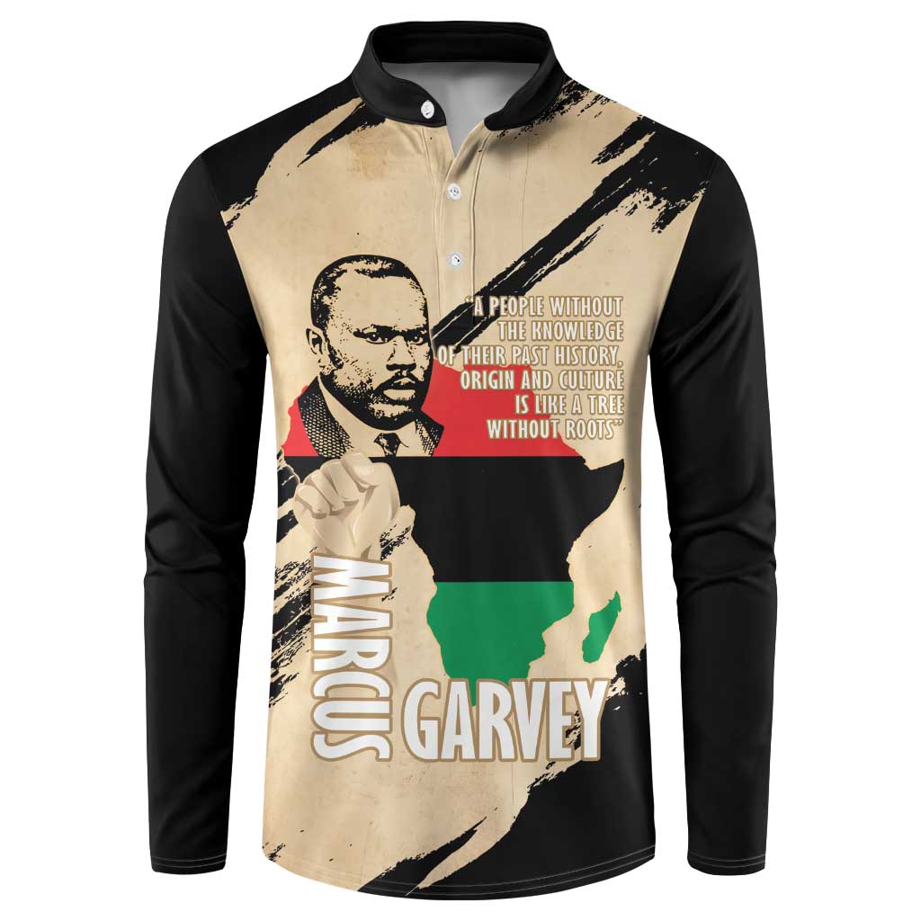 Marcus Garvey Day Button Sweatshirt UNIA Flag Mix African Map - Wonder Print Shop