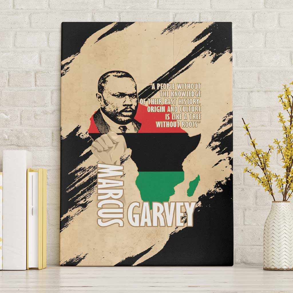 Marcus Garvey Day Canvas Wall Art UNIA Flag Mix African Map - Wonder Print Shop