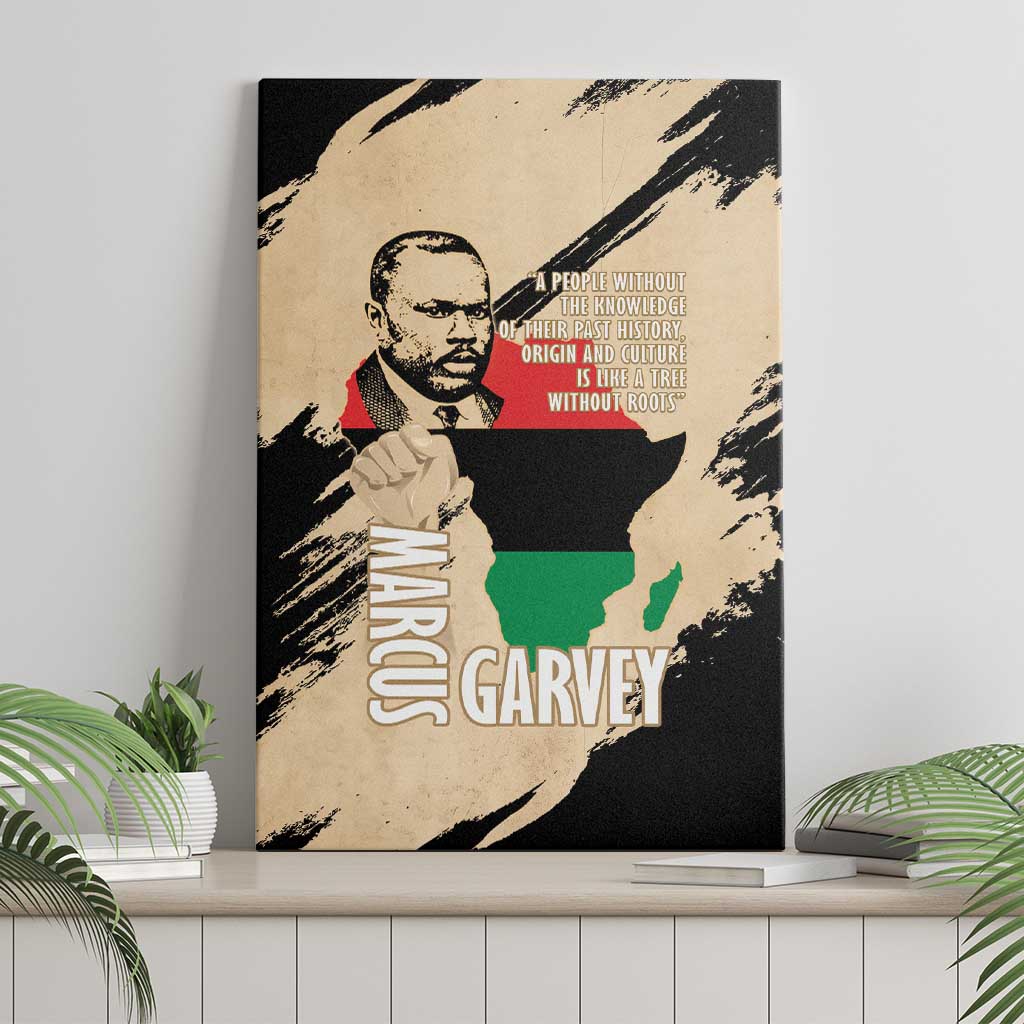 Marcus Garvey Day Canvas Wall Art UNIA Flag Mix African Map - Wonder Print Shop