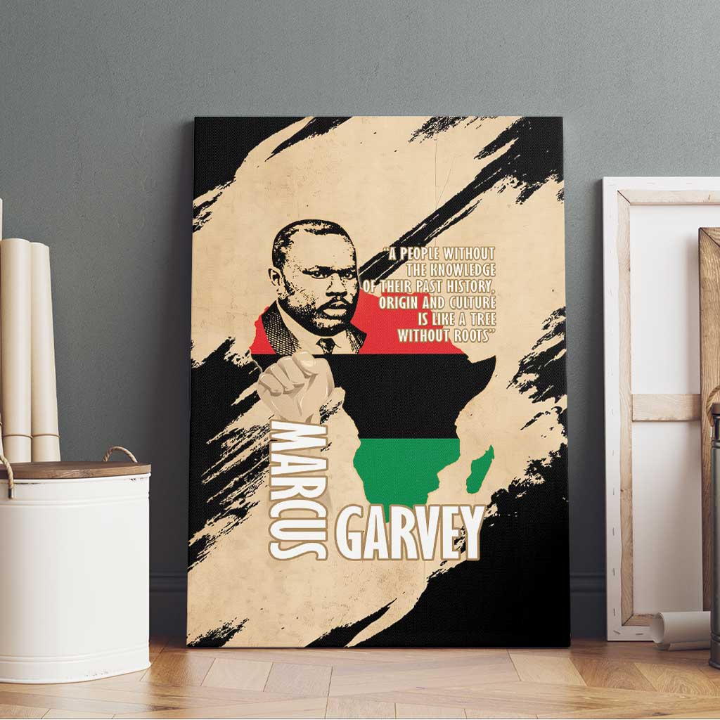 Marcus Garvey Day Canvas Wall Art UNIA Flag Mix African Map - Wonder Print Shop
