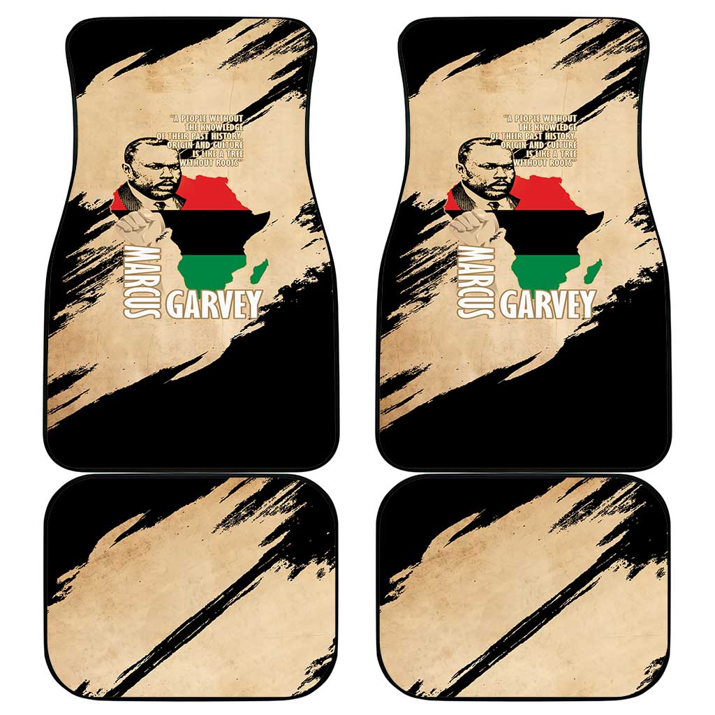 Marcus Garvey Day Car Mats UNIA Flag Mix African Map - Wonder Print Shop