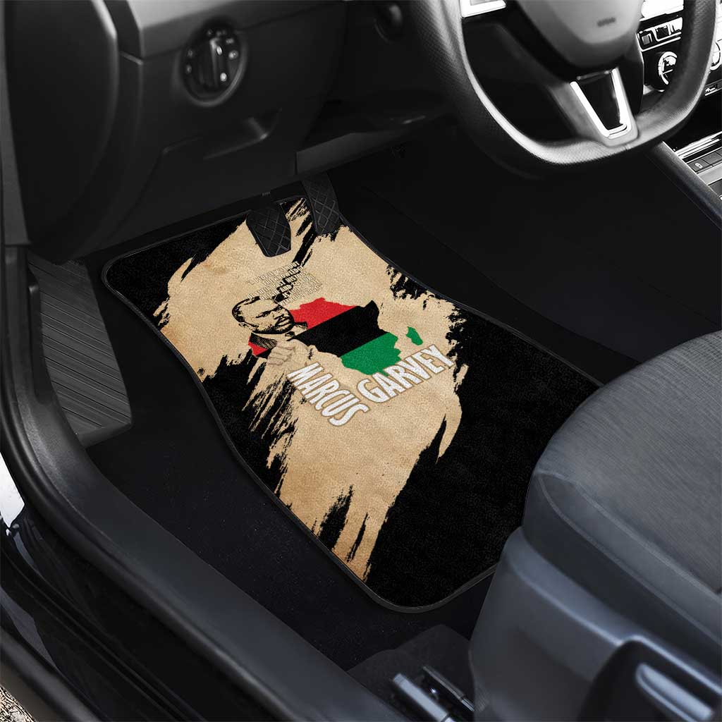 Marcus Garvey Day Car Mats UNIA Flag Mix African Map - Wonder Print Shop