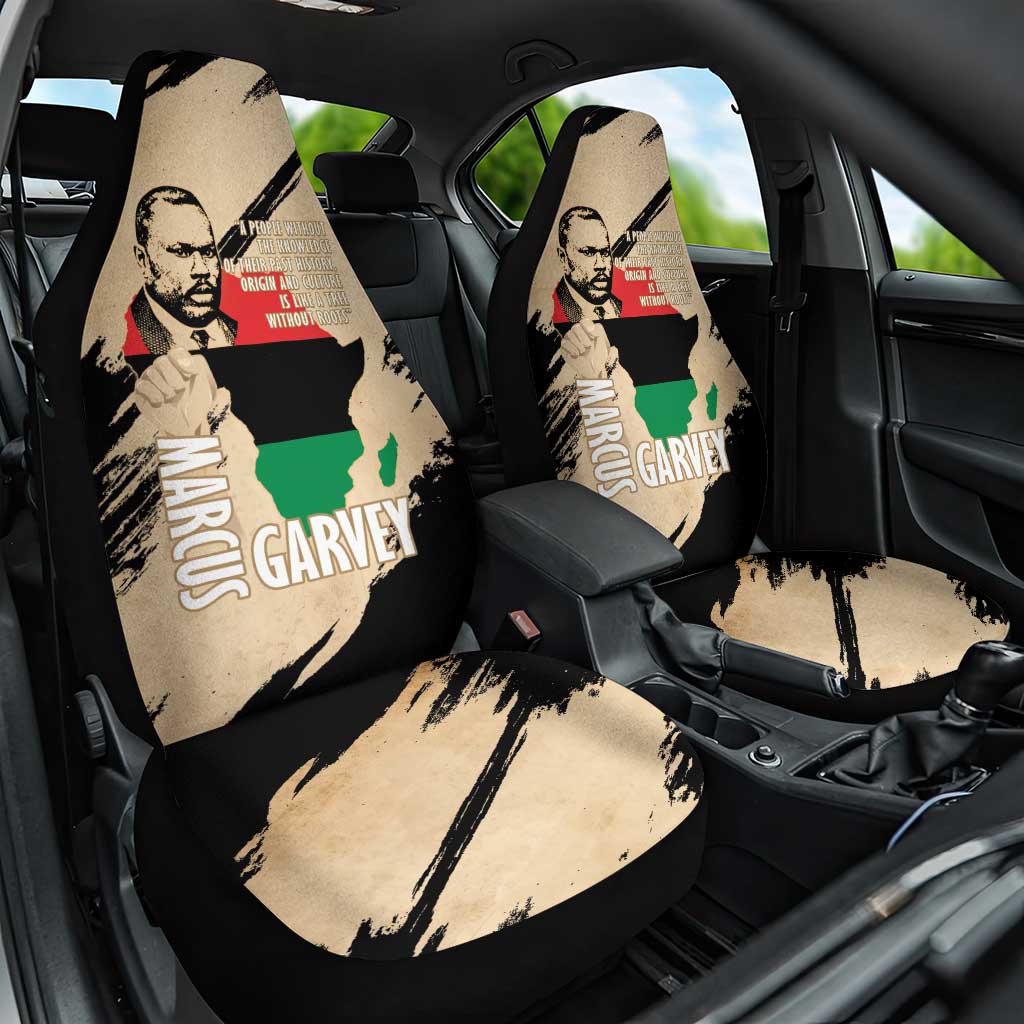 Marcus Garvey Day Car Seat Cover UNIA Flag Mix African Map - Wonder Print Shop